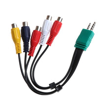 Load image into Gallery viewer, for Samsung 3.5+2.5 to 5RCA Double-head LCD TV AV Cable Component Signal Cable, 20cm 3.5+2.5 to 5RCA