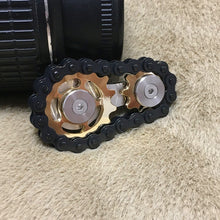 Load image into Gallery viewer, Black Chain Gyro Fingertip Gyro EDC Metal Toy Gear Sprocket Flywheel