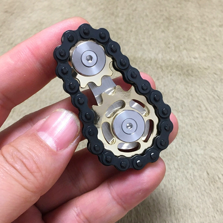 Black Chain Gyro Fingertip Gyro EDC Metal Toy Gear Sprocket Flywheel, Black Gun Plated, Black Colorful, Black Gold Plated, Black Full Stainless Steel