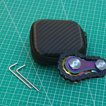 Load image into Gallery viewer, Black Chain Gyro Fingertip Gyro EDC Metal Toy Gear Sprocket Flywheel