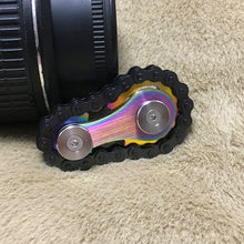 Load image into Gallery viewer, Black Chain Gyro Fingertip Gyro EDC Metal Toy Gear Sprocket Flywheel, Black Colorful, Black Gold Plated, Black Full Stainless Steel, Black Gun Plated