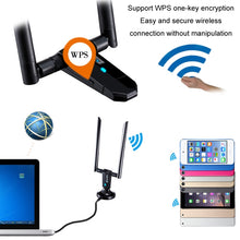 Load image into Gallery viewer, 1200m Wireless Network Card 802.11AC USB3.0 Dual Frequency 2.4G/5.8G WiFi Receiver, 1200m USB3.0