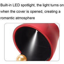 Load image into Gallery viewer, 017257 Rose Shape LED Spotlight Ring Necklace Storage Box without Jewelry, Spec:, 017257 Ring(Green), 017257 Pendant(Red), 017257 Pendant(Royal Blue), 017257 Pendant(White), 017257 Pendant(Pink), 017257 Pendant(Green), 017257 Ring(Red)                 ...