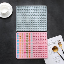 Load image into Gallery viewer, 130 Grids Silicone Mat Baking Mold Mini Pet Snacks Dog Food Baking Pan Mold Biscuit Cake Mold, Blue, Pink