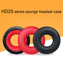 Load image into Gallery viewer, 1pair Headset Sponge Cover for Sennheiser HD25-1II/25/25SP/25SP-II, Black, Red, Yellow, Blue, White, Black Wrinkled