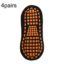 Load image into Gallery viewer, 4pairs Trampoline Socks Dotted Rubber Non-slip Floor Socks Yoga Socks, 1-5 Years Old, 5-12 Years Old, Adult 35-43 Yards