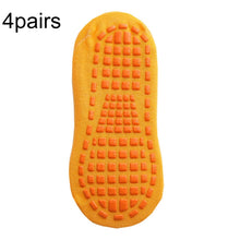 Load image into Gallery viewer, 4pairs Trampoline Socks Dotted Rubber Non-slip Floor Socks Yoga Socks, 1-5 Years Old, 5-12 Years Old, Adult 35-43 Yards