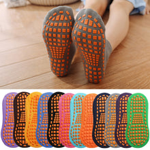 Load image into Gallery viewer, 4pairs Trampoline Socks Dotted Rubber Non-slip Floor Socks Yoga Socks