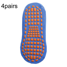 Load image into Gallery viewer, 4pairs Trampoline Socks Dotted Rubber Non-slip Floor Socks Yoga Socks, 1-5 Years Old, 5-12 Years Old, Adult 35-43 Yards