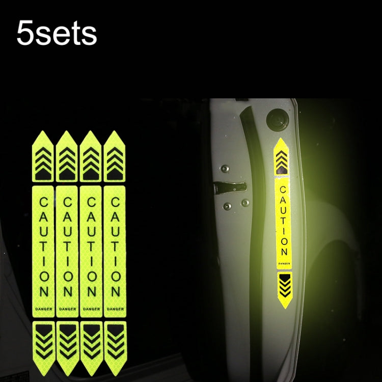 5sets Car Opening Door Anti-Collision Safety Warning Reflector, 5sets Diamond Yellow, 5sets Fluorescent Green, 5sets Diamond White, 5sets Diamond Red, 5sets Diamond Blue