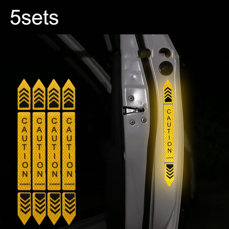 5sets Car Opening Door Anti-Collision Safety Warning Reflector, 5sets Diamond Yellow, 5sets Fluorescent Green, 5sets Diamond White, 5sets Diamond Red, 5sets Diamond Blue