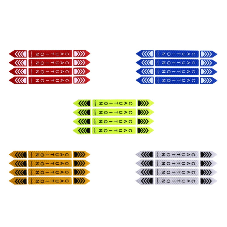 5sets Car Opening Door Anti-Collision Safety Warning Reflector, 5sets Diamond Yellow, 5sets Fluorescent Green, 5sets Diamond White, 5sets Diamond Red, 5sets Diamond Blue