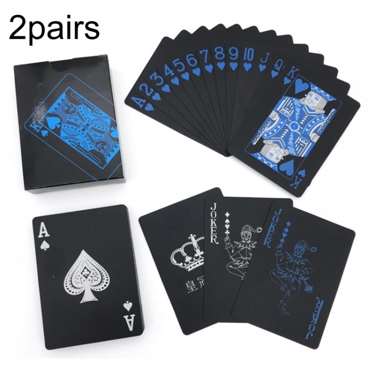 2pairs 54pcs Waterproof Plastic Poker Table Games Cards PVC Magic Playing Cards