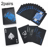 2pairs 54pcs Waterproof Plastic Poker Table Games Cards PVC Magic Playing Cards