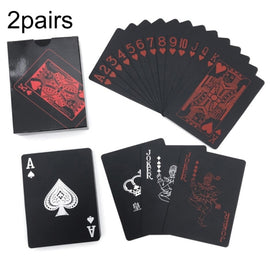 2pairs 54pcs Waterproof Plastic Poker Table Games Cards PVC Magic Playing Cards
