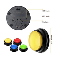 Load image into Gallery viewer, Pet Communication Button Dog Vocal Box Recording Vocalizer, Style: Recording Model, Green, Purple, Red, Orange, Rose Red, Pink, Yellow, Lake Blue, White, Dark Blue, Light Blue