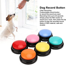 Load image into Gallery viewer, Pet Communication Button Dog Vocal Box Recording Vocalizer, Style: Recording Model, Green, Purple, Red, Orange, Rose Red, Pink, Yellow, Lake Blue, White, Dark Blue, Light Blue