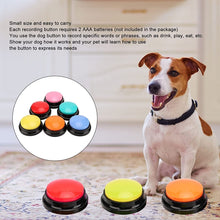 Load image into Gallery viewer, Pet Communication Button Dog Vocal Box Recording Vocalizer, Style: Recording Model, Green, Purple, Red, Orange, Rose Red, Pink, Yellow, Lake Blue, White, Dark Blue, Light Blue