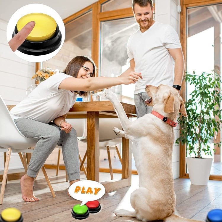 Pet Communication Button Dog Vocal Box Recording Vocalizer, Style: Recording Model, Green, Purple, Red, Orange, Rose Red, Pink, Yellow, Lake Blue, White, Dark Blue, Light Blue