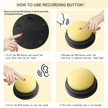 Load image into Gallery viewer, Pet Communication Button Dog Vocal Box Recording Vocalizer, Style: Recording Model, Green, Purple, Red, Orange, Rose Red, Pink, Yellow, Lake Blue, White, Dark Blue, Light Blue
