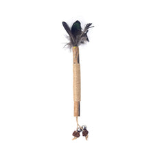Load image into Gallery viewer, Cat Teething Stick Toy Teeth Cleaning Catnip Teasing Stick, 5pcs Lafite, 5pcs Black Feathers, 5pcs Yellow Feathers