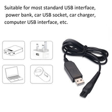 Load image into Gallery viewer, 2个卖 HQ8505 15V Shaver USB Charger Power Cord For PHILIPS HQ7120 HQ8830 PT730 AT757 RQ1060, 2pcs HQ8505 USB Plug