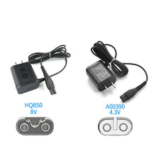 Load image into Gallery viewer, 2pcs HQ850 8V Shaver Charger Adapter for PHILIPS HQ915 HQ916 HQ988 HQ909 S5077,US Plug, 2pcs HQ850 US Plug
