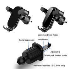 Load image into Gallery viewer, Car Air Outlet Upside-down Hook Strong Mobile Phone Holder, Cool Black, High-grade Black