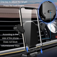 Load image into Gallery viewer, Car Air Outlet Upside-down Hook Strong Mobile Phone Holder, Cool Black, High-grade Black