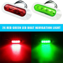 Load image into Gallery viewer, 1Pair MK-234 12V Yacht Ships 4LED Navigation Lights Red And Green Signal Light
