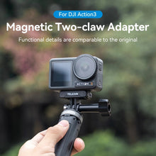 Load image into Gallery viewer, For DJI OSMO Action 3 TELESIN Magnetic Two Claw Adapter Action Camera Accessories, Magnetic Two Claw Adapter
