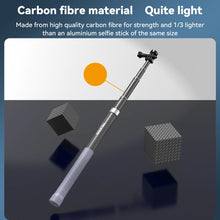 Load image into Gallery viewer, TELESIN 1.2m Carbon Fiber Monopod Selfie Stick With 1/4 Screw For Action Cameras, 1.2m