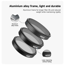 Load image into Gallery viewer, For DJI OSMO Action 3 / 4  TELESIN ND CPL Filter Set Aluminium Alloy Frame Lens, CPL+ND8/16/32