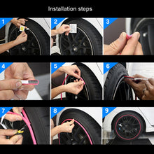 Load image into Gallery viewer, Car Wheel General TPE Protection Ring Bumper Wheel Decoration Modification Supplies, Gray, Red, Green, Blue, Pink, Purple, Black, Yellow, White, Orange