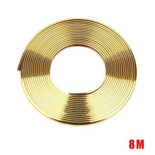 Load image into Gallery viewer, W12 8m/roll Car Universal Reflective Wheel Electroplating Decorative Strip, 1roll Electroplating Blue, 1roll Electroplating Gold, 1roll Electroplating Silver, 1roll Electroplating Purple, 1roll Electroplating Red