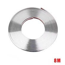 Load image into Gallery viewer, W12 8m/roll Car Universal Reflective Wheel Electroplating Decorative Strip, 1roll Electroplating Blue, 1roll Electroplating Gold, 1roll Electroplating Silver, 1roll Electroplating Purple, 1roll Electroplating Red