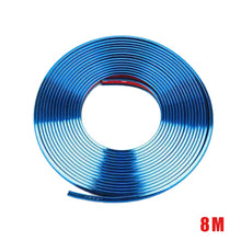 Load image into Gallery viewer, W12 8m/roll Car Universal Reflective Wheel Electroplating Decorative Strip, 1roll Electroplating Blue, 1roll Electroplating Gold, 1roll Electroplating Silver, 1roll Electroplating Purple, 1roll Electroplating Red