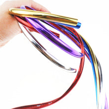 Load image into Gallery viewer, W12 8m/roll Car Universal Reflective Wheel Electroplating Decorative Strip, 1roll Electroplating Blue, 1roll Electroplating Gold, 1roll Electroplating Silver, 1roll Electroplating Purple, 1roll Electroplating Red