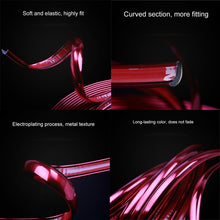 Load image into Gallery viewer, W12 8m/roll Car Universal Reflective Wheel Electroplating Decorative Strip, 1roll Electroplating Blue, 1roll Electroplating Gold, 1roll Electroplating Silver, 1roll Electroplating Purple, 1roll Electroplating Red