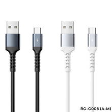 Load image into Gallery viewer, REMAX RC-C008 2.4A TPE Soft Anti-breakage Data Cable,Length 1m, USB To Micro USB, USB To 8 Pin