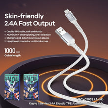 Load image into Gallery viewer, REMAX RC-C008 2.4A TPE Soft Anti-breakage Data Cable,Length 1m, USB To Micro USB, USB To 8 Pin