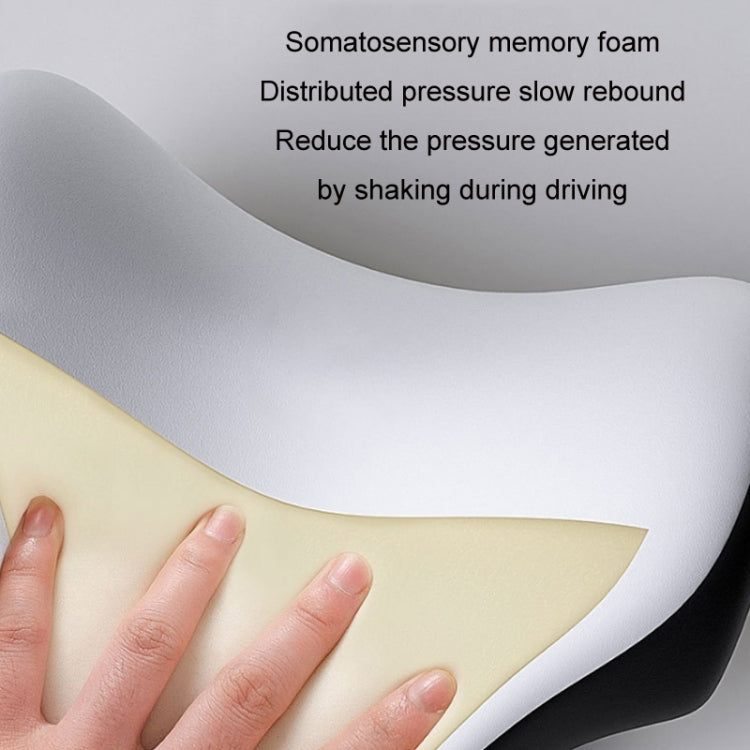 A09 5D Car Universal Adjustment U-shaped Memory Foam Headrest, U-shaped (Black), U-shaped (Gray), U-shaped (Brown), With Stand  (U-shaped)