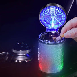 Car Air Conditioner Outlet Ashtray With LED Light, With LED Light