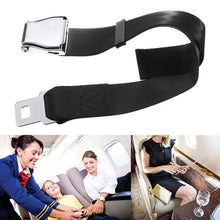Load image into Gallery viewer, Two Point Aircraft Buckle Adjustable Seat Belt Extended Band, Aircraft Buckle Seat Belt(Black), Aircraft Buckle Seat Belt(Gray)