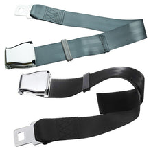 Load image into Gallery viewer, Two Point Aircraft Buckle Adjustable Seat Belt Extended Band, Aircraft Buckle Seat Belt(Black), Aircraft Buckle Seat Belt(Gray)