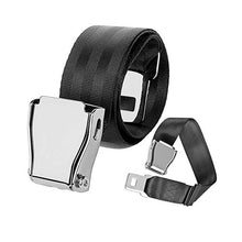Load image into Gallery viewer, Two Point Aircraft Buckle Adjustable Seat Belt Extended Band, Aircraft Buckle Seat Belt(Black), Aircraft Buckle Seat Belt(Gray)