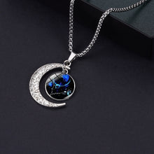 Load image into Gallery viewer, Luminous Zodiac Moon Titanium Steel Necklace Personalized Moon Pendant, Necklace Leo, Necklace Virgo, Necklace Libra, Necklace Scorpio, Necklace Sagittarius, Necklace Aquarius, Necklace Capricorn, Necklace Pisces, Necklace Aries, Necklace Taurus       ...