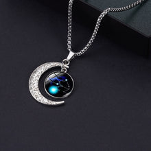Load image into Gallery viewer, Luminous Zodiac Moon Titanium Steel Necklace Personalized Moon Pendant, Necklace Leo, Necklace Virgo, Necklace Libra, Necklace Scorpio, Necklace Sagittarius, Necklace Aquarius, Necklace Capricorn, Necklace Pisces, Necklace Aries, Necklace Taurus       ...