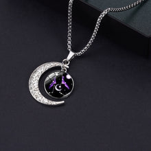 Load image into Gallery viewer, Luminous Zodiac Moon Titanium Steel Necklace Personalized Moon Pendant, Necklace Leo, Necklace Virgo, Necklace Libra, Necklace Scorpio, Necklace Sagittarius, Necklace Aquarius, Necklace Capricorn, Necklace Pisces, Necklace Aries, Necklace Taurus       ...