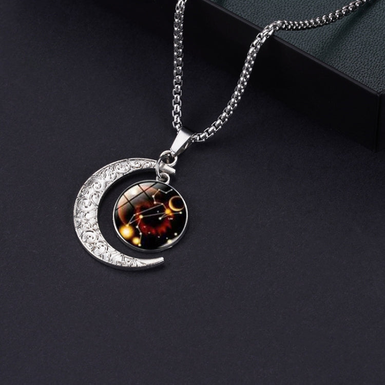 Luminous Zodiac Moon Titanium Steel Necklace Personalized Moon Pendant, Necklace Scorpio, Necklace Sagittarius, Necklace Aquarius, Necklace Capricorn, Necklace Pisces, Necklace Aries, Necklace Taurus, Necklace Gemini, Necklace Cancer, Necklace Leo     ...